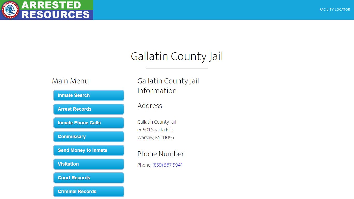 Gallatin County Jail - Inmate Search - Warsaw, KY